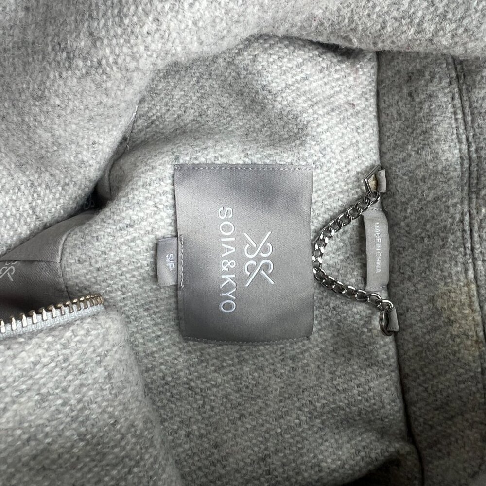 SOIA & KYO Wool Double Collar Coat - Picture 5 of 5